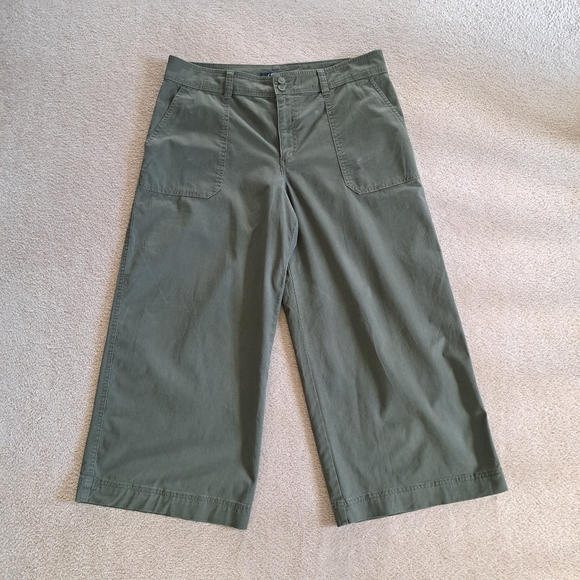 Chaps Pants - Women's Olive Wide-Leg Cropped Pants